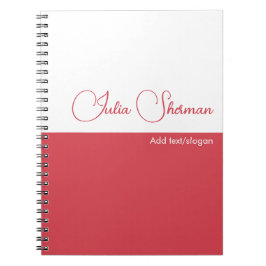 Cuaderno Guión Minimalista femenino moderno hibiscus rojo