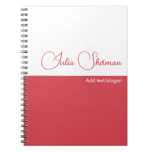 Cuaderno Guión Minimalista femenino moderno hibiscus rojo