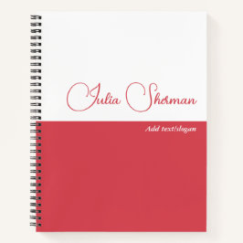 Cuaderno Guión Minimalista femenino moderno hibiscus rojo