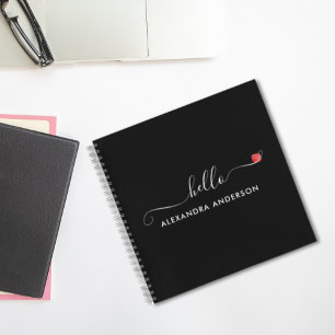 Cuaderno Guión moderno mínimo Hola Corazón