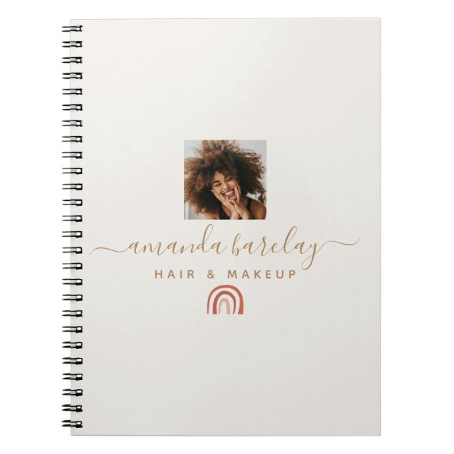 Cuaderno Guión moderno simple tendencia arcoíris (Frente)