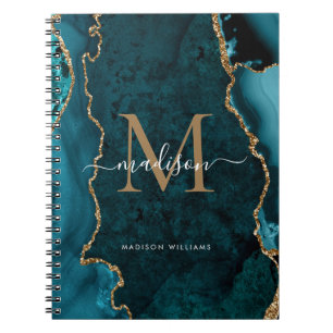 Cuaderno Guión monograma del geodo de la agencia de oro ver