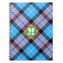 Guión monograma del Personalizado de Tartán azul r