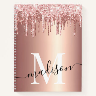 Cuaderno Guión monograma del Purpurina del Relieve metaliza