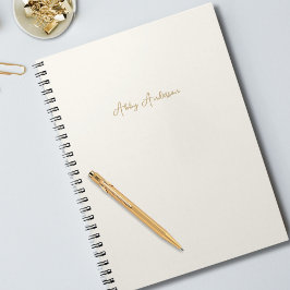 Cuaderno Guión oro Minimalista moderno simple | Blanco crud