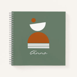 Cuaderno Guión personalizado Modern abstract Smoke green