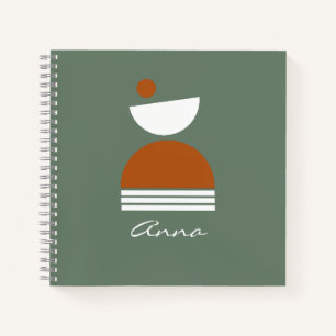 Cuaderno Guión personalizado Modern abstract Smoke green