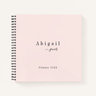 Cuaderno Guión simple rosa profesional de lujo moderno