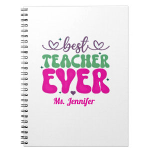 Cuaderno Guión verde rosa del mejor profesor de la historia