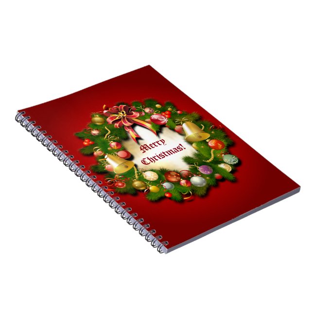 Cuaderno Guirnalda de Navidad de Personalizable (Lado Derecho)