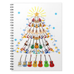 Cuaderno Guitar Árbol de Navidad Merry Xmas Guitar Lover