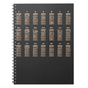 Cuaderno Guitar Chord Chart Notas Funny Music Teacher