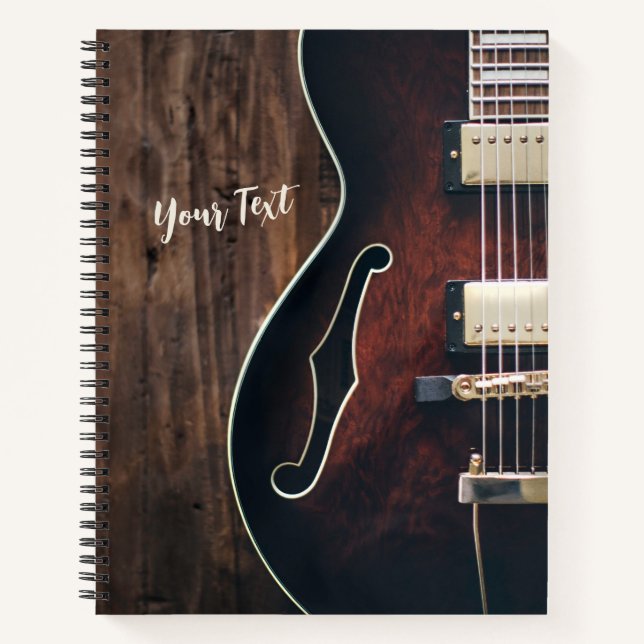 Cuaderno Guitar Dark Wood Music (Anverso)