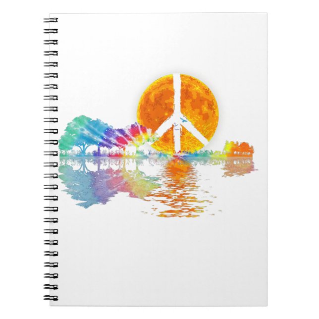 Cuaderno Guitar Lake Shadow Peace Love Guitar Hippie (Frente)