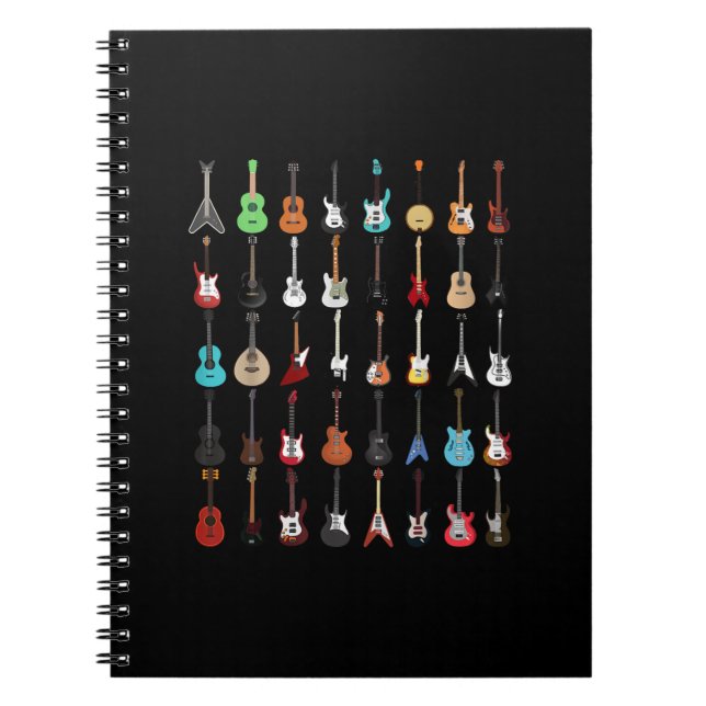 Cuaderno Guitarista guitarra Instrumento musical Rock and R (Frente)