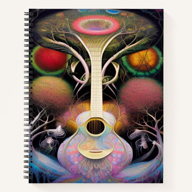 Cuaderno Guitarra Acústica Púrpura Ligera (Anverso)