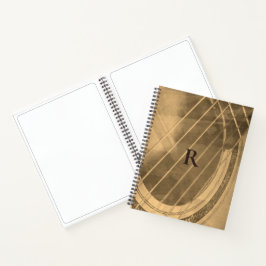 Cuaderno Guitarra acústica sepia monogramada