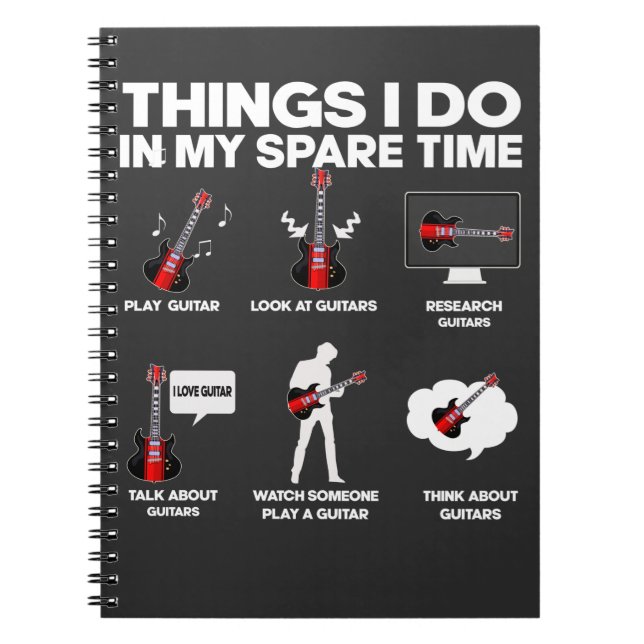 Cuaderno Guitarra adicta a la música guitarista (Frente)