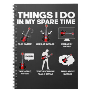 Cuaderno Guitarra adicta al músico Guitarista Music Lover