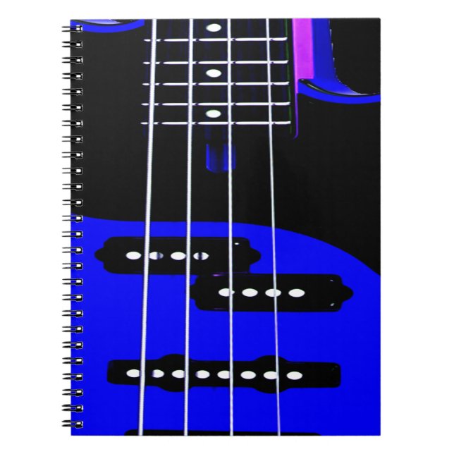 Cuaderno Guitarra artística azul y negro (Frente)