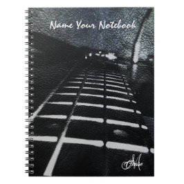 Cuaderno Guitarra baja del Grunge de cuero negro