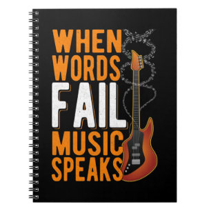 Cuaderno Guitarra Cita Guitariano Amante de la Música Insp