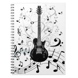 Cuaderno guitarra de Caderno Espiral musical com