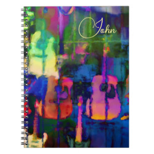Cuaderno Guitarra de colores primarios modernos