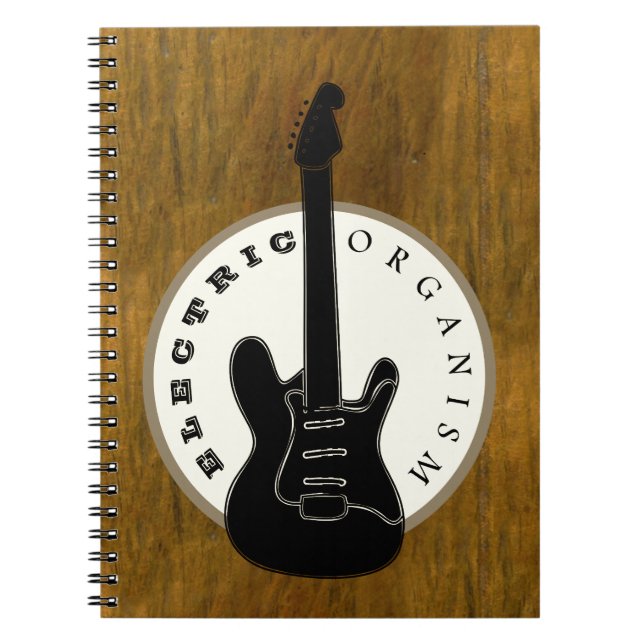 Cuaderno Guitarra eléctrica negra y dorada  (Frente)