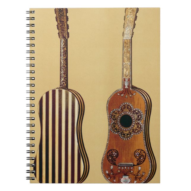 Cuaderno Guitarra embutida con nacarado, de 'Musical (Frente)