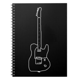 Cuaderno guitarra en blanco y negro