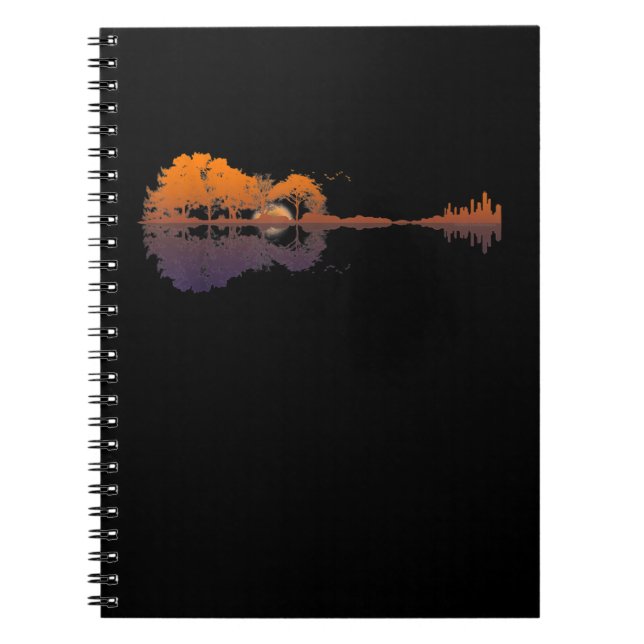 Cuaderno Guitarra Lake Shadow Love Guitar Gift Music Avers (Frente)