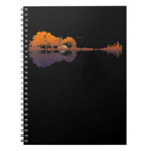 Cuaderno Guitarra Lake Shadow Love Guitar Gift Music Avers