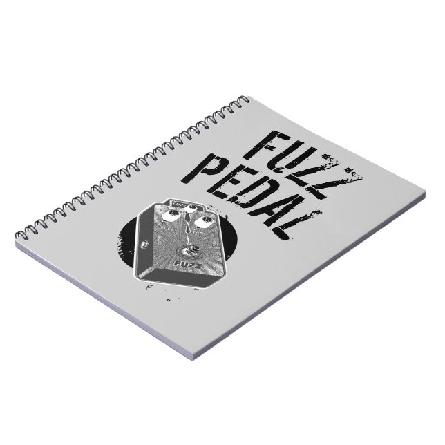 Cuaderno Guitarra psicodélica Fuzz Negro y Blanco (Lado Izquierdo)