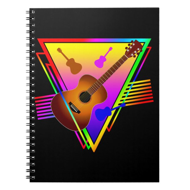 Cuaderno Guitarra retro colorida (Frente)
