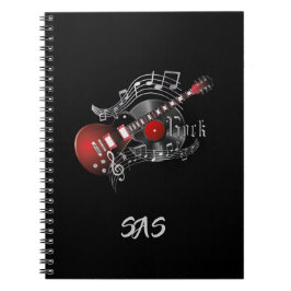 Cuaderno Guitarra rock - Rojo