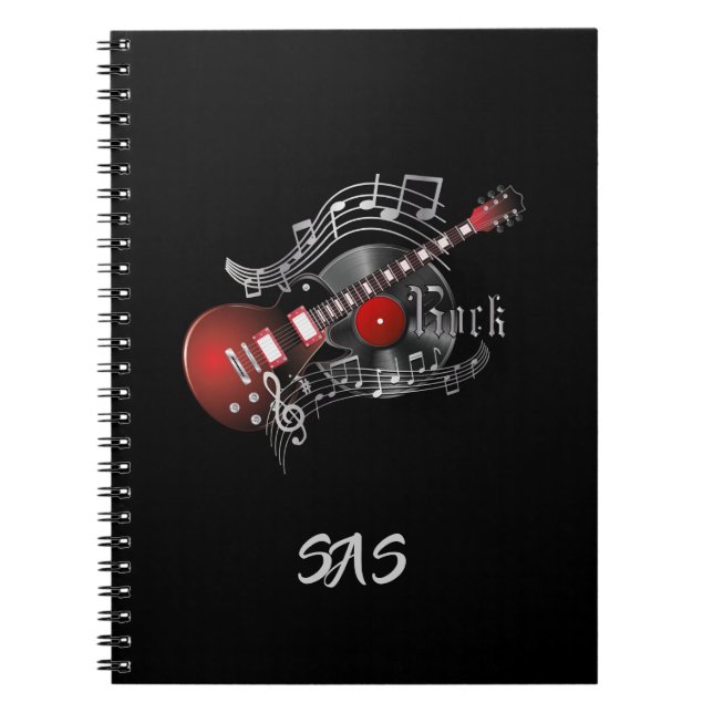 Cuaderno Guitarra rock - Rojo (Frente)