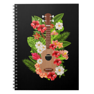 Cuaderno Guitarra ucraniana hawaiana Flores Hawaii