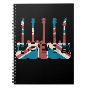 Cuaderno guitarra vintage Bandera de Gran Bretaña - Jugador