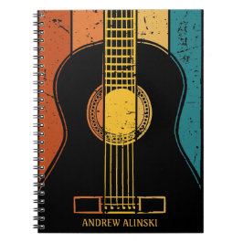 Cuaderno Guitarra vintage personalizada