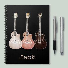 Cuaderno Guitars acústicos clásicos nombre de arte vintage