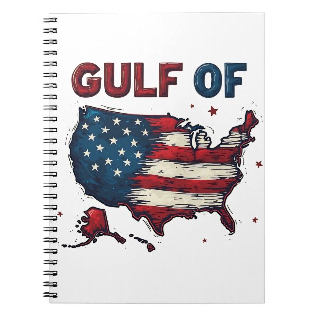 Cuaderno Gulf of America USA Map Trump USA Gulf of Mexico (Frente)