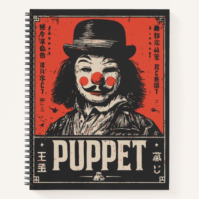 Cuaderno Gunge Creepage Puppet | Arte de circo oscuro (Anverso)