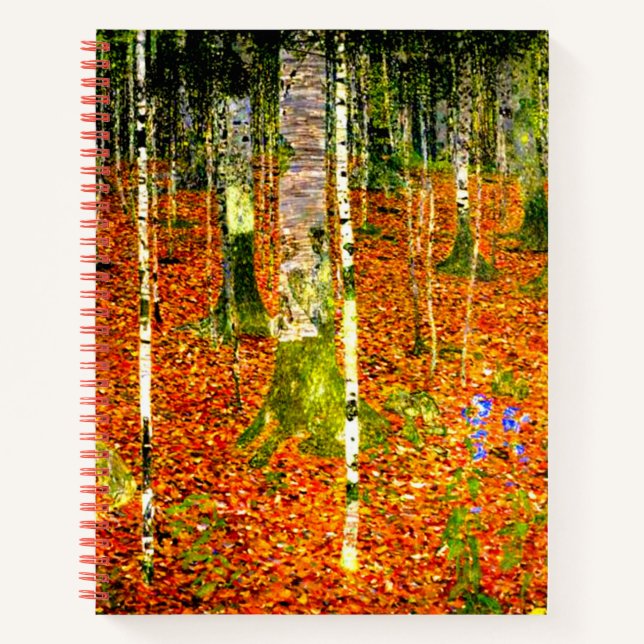 Cuaderno Gustav Klimt Birch Trees (Anverso)