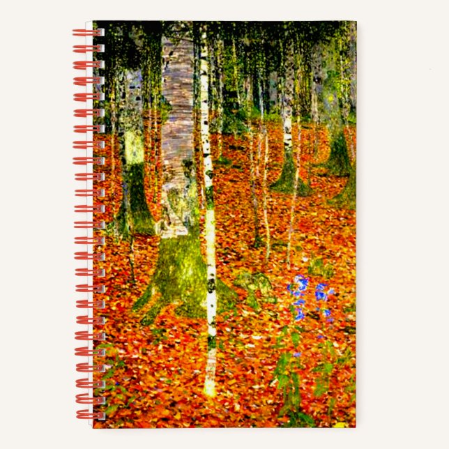 Cuaderno Gustav Klimt Birch Trees (Anverso)