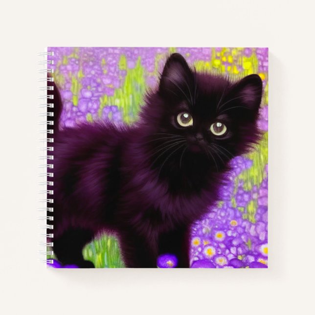 Cuaderno Gustav Klimt Black Kitten (Anverso)