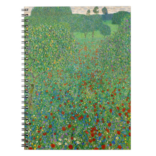 Cuaderno Gustav Klimt - Campo de amapola (Frente)