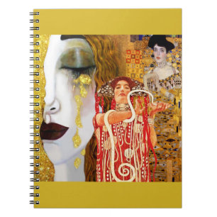 Cuaderno Gustav Klimt, cuadros Collage, arte combinado