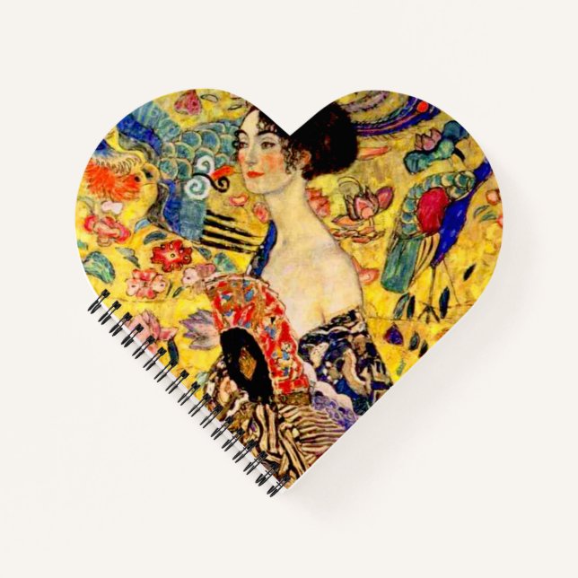 Cuaderno Gustav Klimt Dama con Abanico (Anverso)
