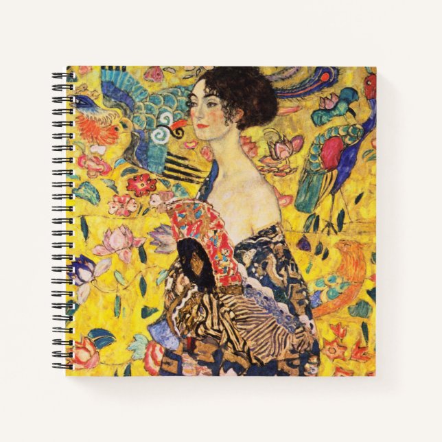 Cuaderno Gustav Klimt Dama con abanico (Anverso)